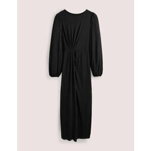 Boden Black Long Sleeve Ruched Knee Length Dress Size 6R Classic Breathable